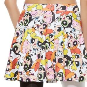 Power Puff Girls Cartoon Network Skater Skirt with Pockets ~ Women’s XL